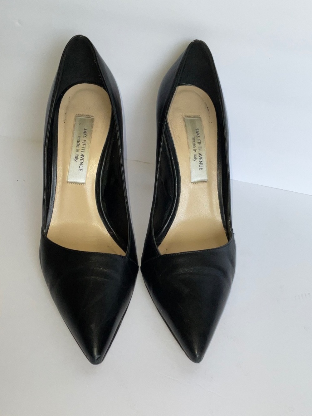 Saks Fifth Avenue Black Pointed Toe Heels Size 8